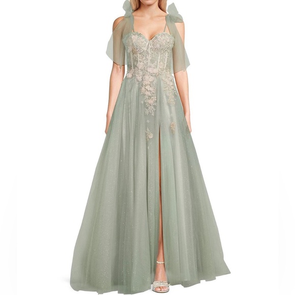 sachin and babi light blue dress r&m richards champagne: Dresses For Women